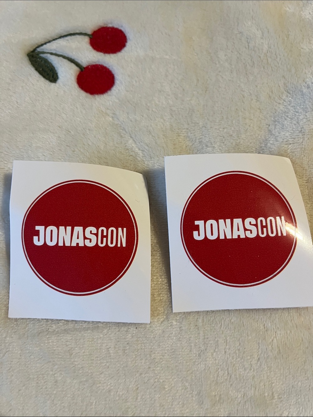 Jonascon Red Logo Sticker Pair